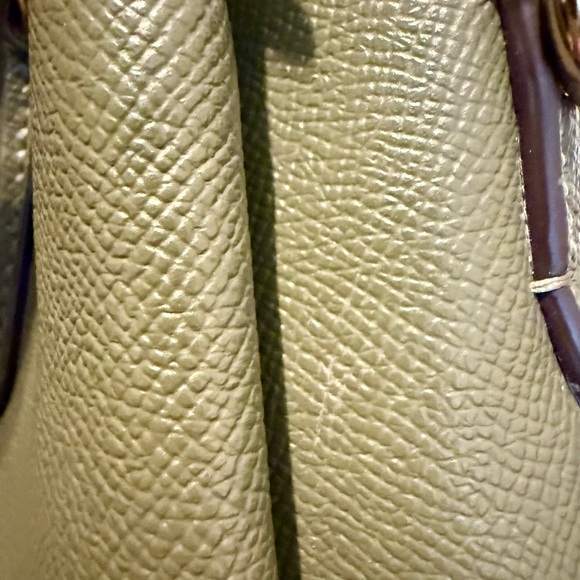 Coach Mini Sage Carryall in military green crossgrain leather with wallet - Picture 10 of 10